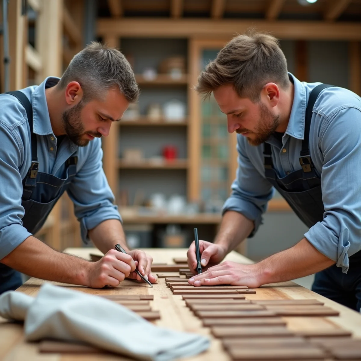 Perfect Peak Exteriors Dover DE craftsmen inspecting building materials