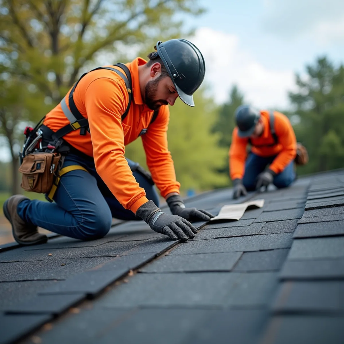Asphalt Shingle Roofing technicians at work on Dover Delaware home