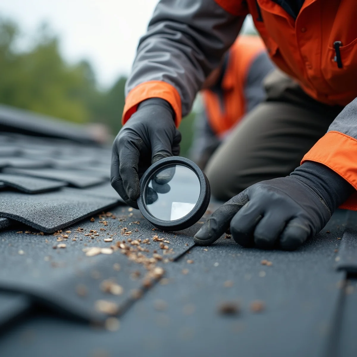 Hail & High Wind Roof Inspection technicians at work on Dover Delaware home