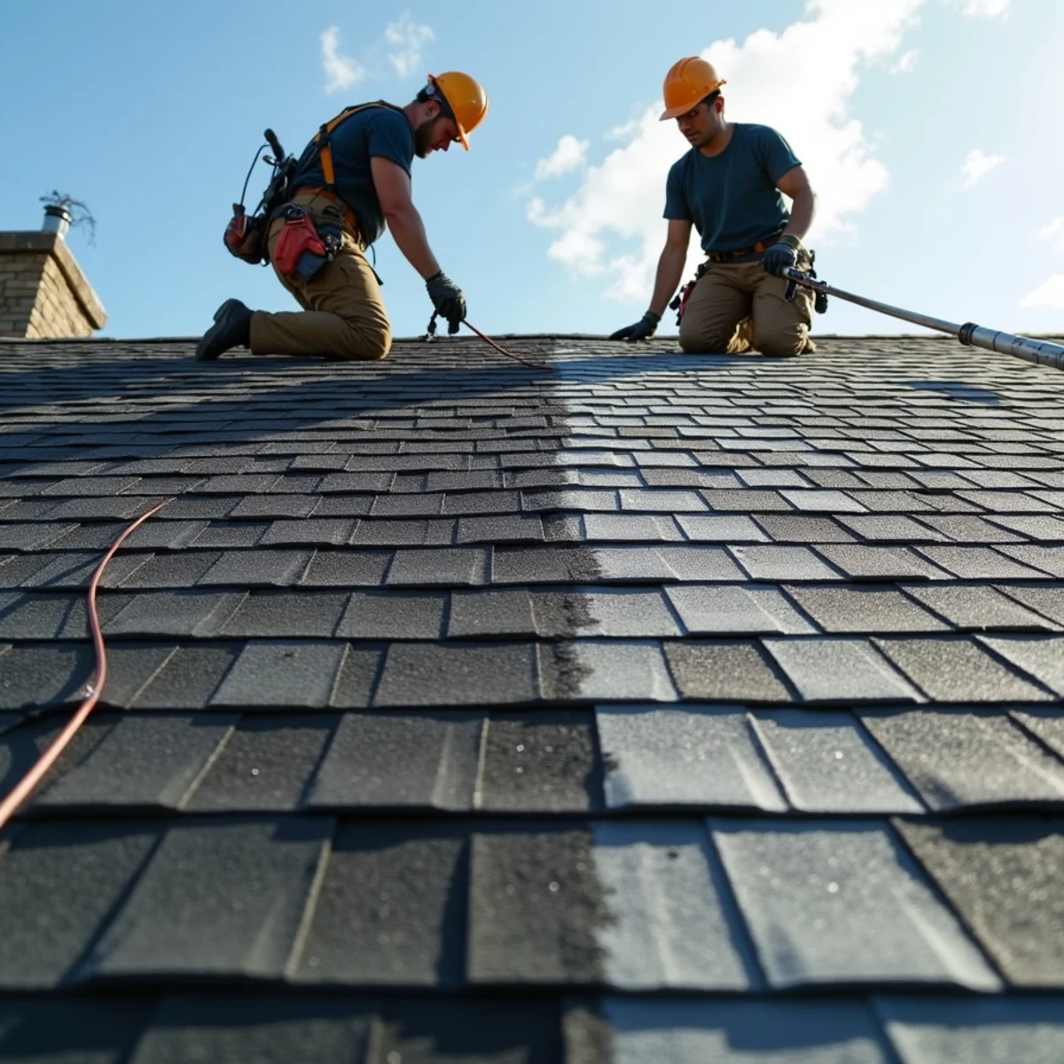 How to Safely Remove Black Algae Streaks from Shingles on Delmarva Roofs