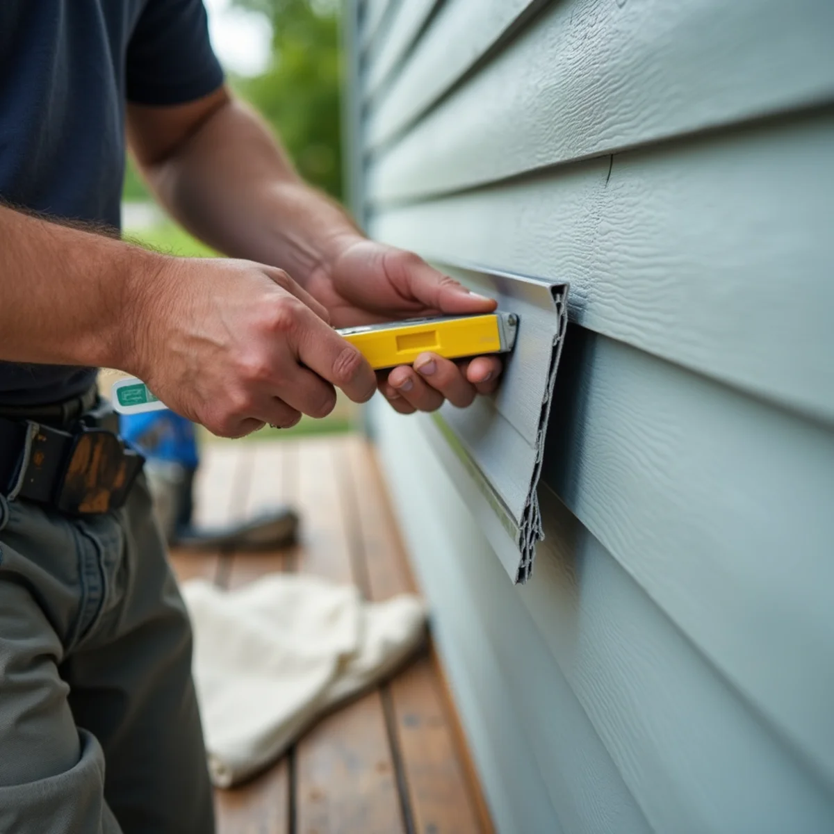 Siding & Exterior Trim Repair technicians at work on Dover Delaware home